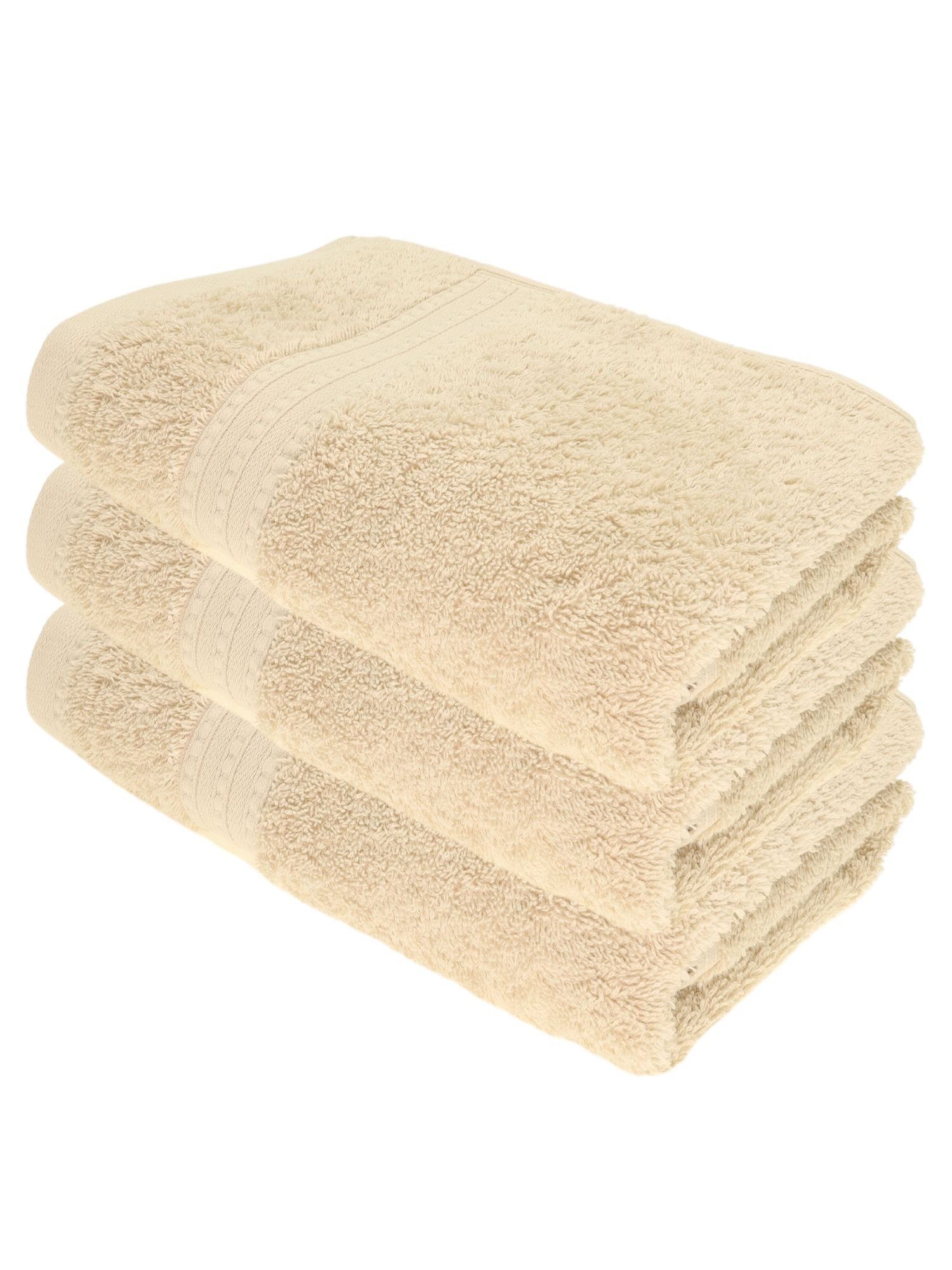 Julie Julsen Handtücher 3-Handtücher-Pastell Beige, Bio-Baumwolle günstig online kaufen