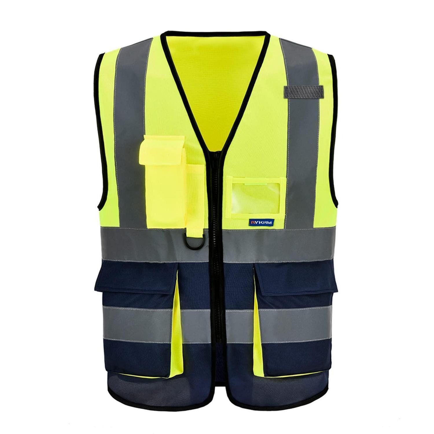 LuxusKollektion Warnweste Warnweste M Gelb&Marine