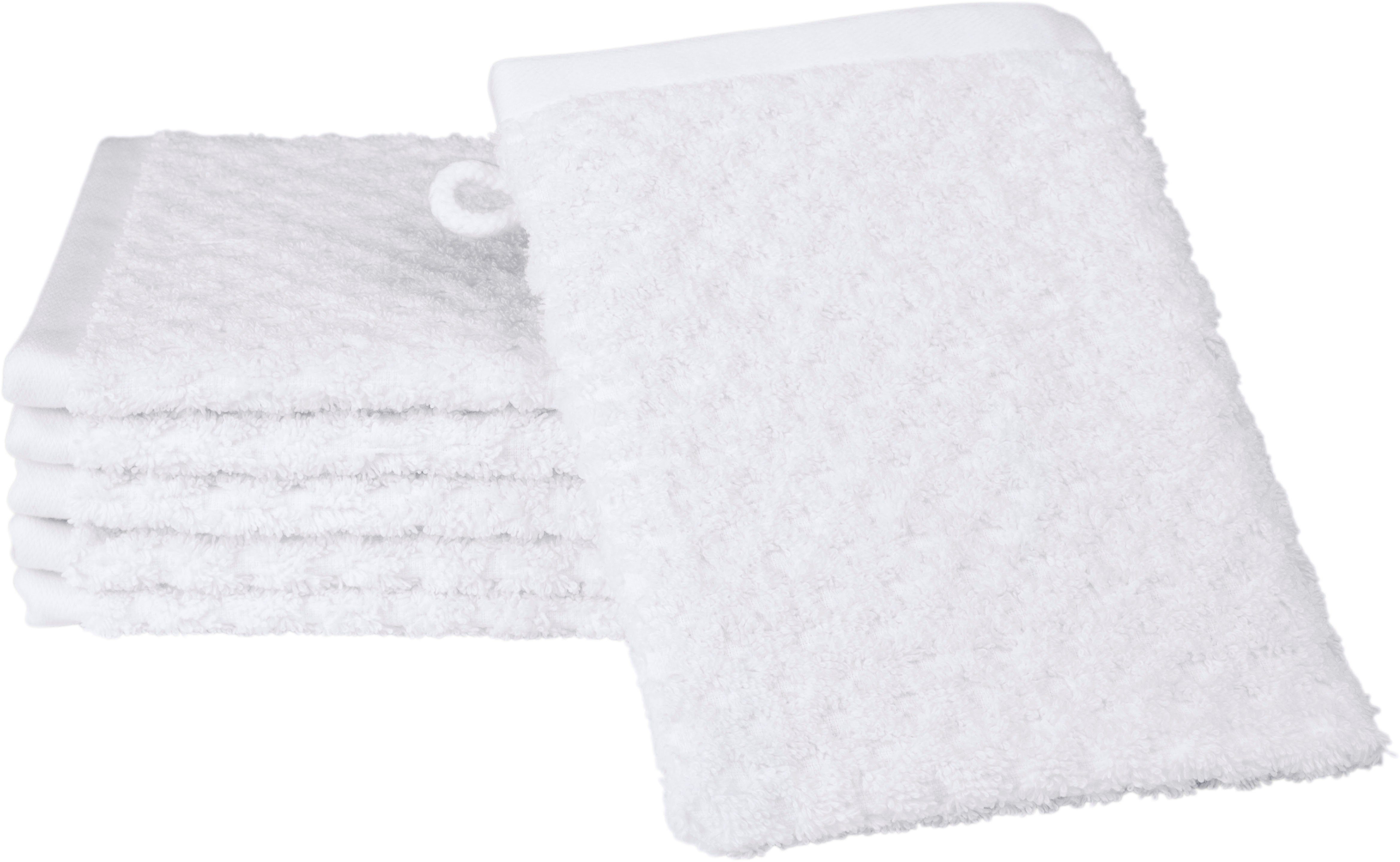 ROSS Waschhandschuh (6-tlg., % 6 Harmony Waschhandschuhe), 100 weiß Baumwolle