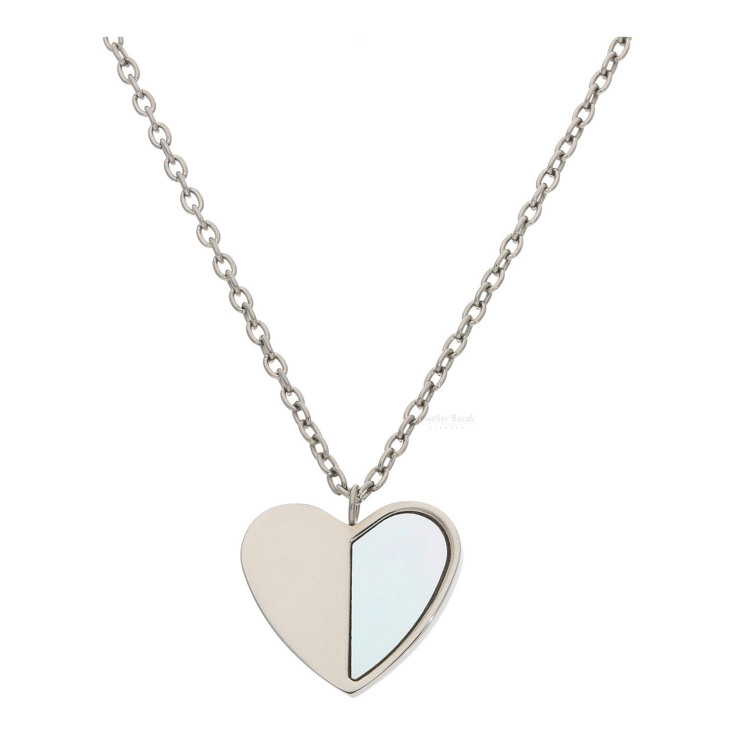 Kette mit Anhänger Boccia Damen Halskette Titan mit Perlmutt 08057-01