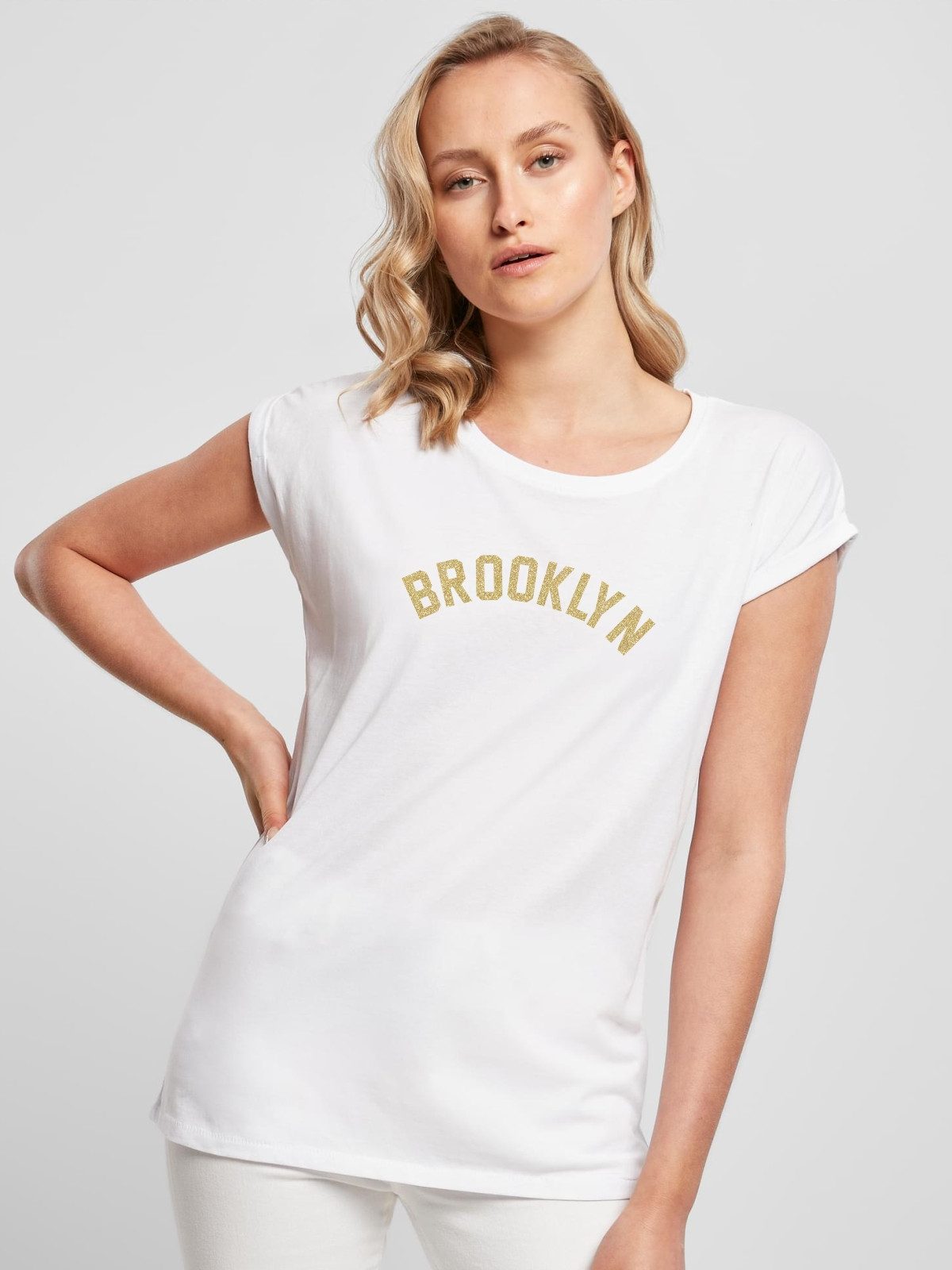 Be Famous Print-Shirt Classic Roll Up BROOKLYN (1-tlg., keine)
