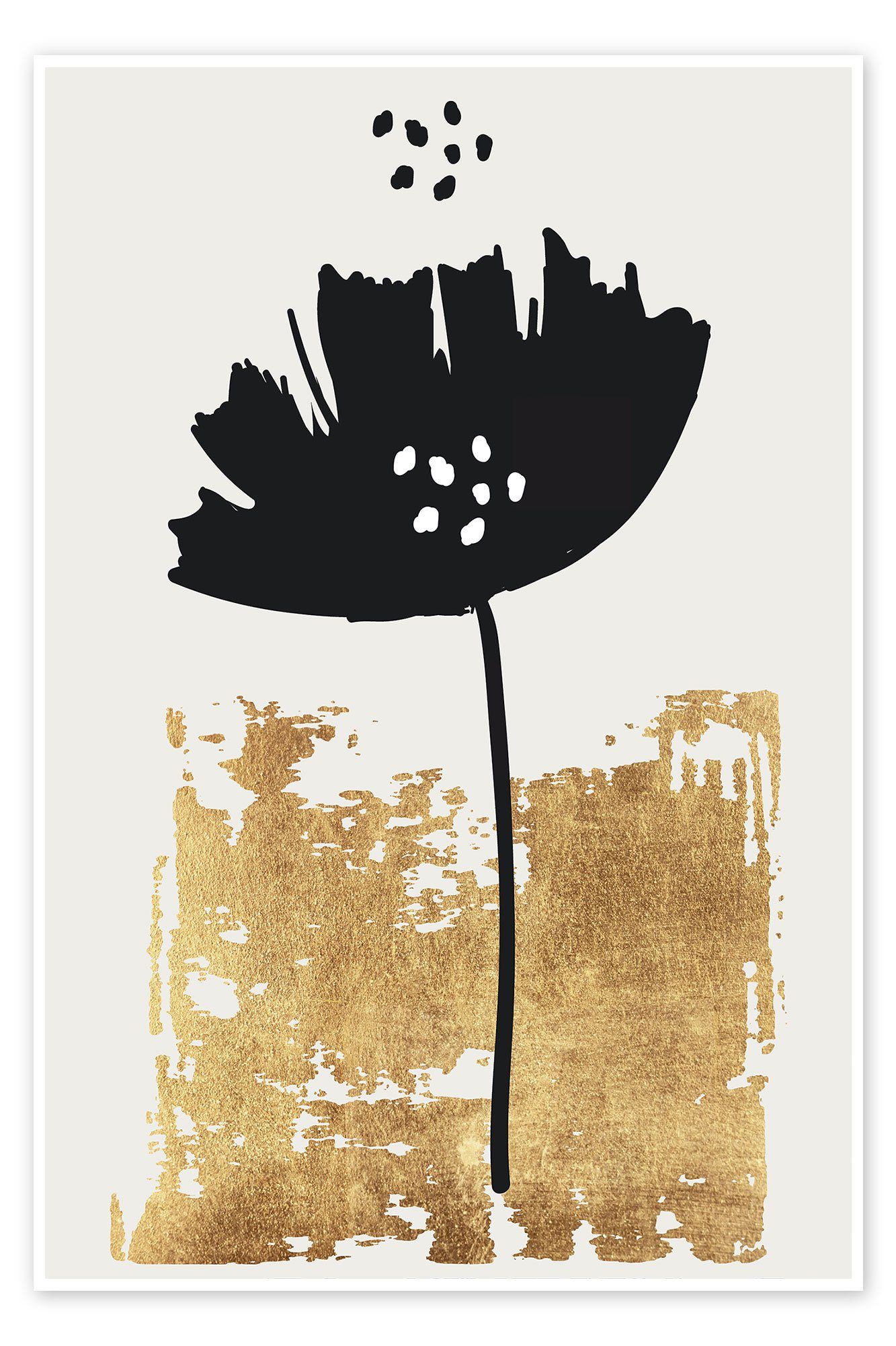 Posterlounge Poster KUBISTIKA, Black Poppy, Malerei