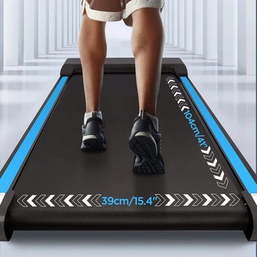 Tvdugim Laufband (Laufband für Zuhause,Walking Pad, Laufband Schreibtisch, 1-8 km/h 550W), Motor mit Fernbedienung und LCD-Anzeige (Blau)