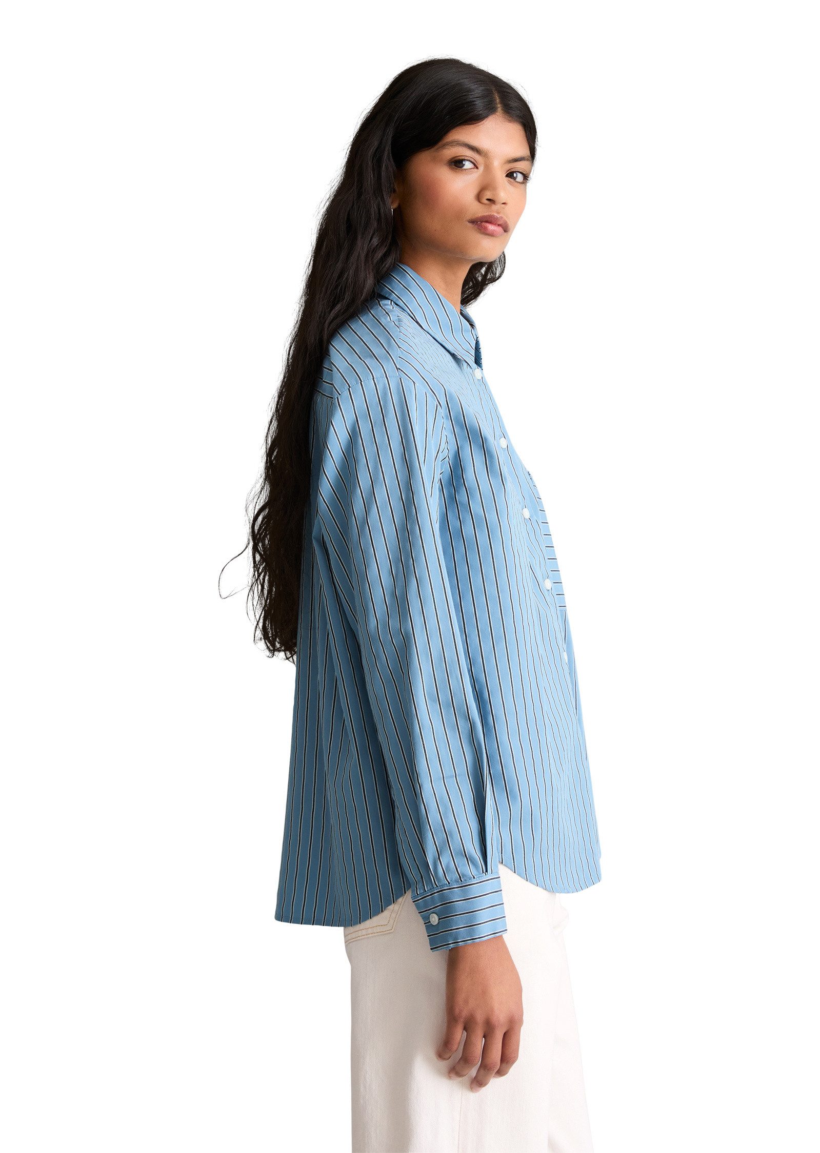 Marc O'Polo DENIM Langarmbluse aus Organic Cotton Lyocell-Mix