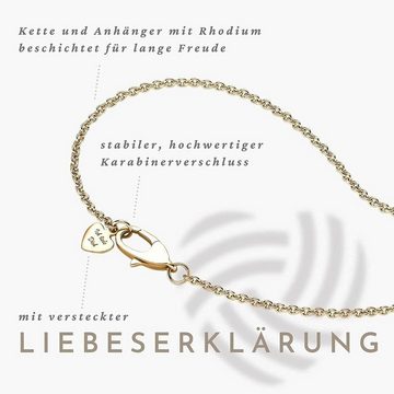 LOVENEST Herzkette Halskette Damen Gold vergoldet Ich liebe Dich Herz-Anhänger (Goldkette Anhänger Geschenke für Frauen Weihnachtsgeschenk Freundin, Geschenkset Damenkette Weihnachten Set), Sie Geburtstag Hochzeitstag Liebesbeweis Liebesgeschenk Herz Schmuck