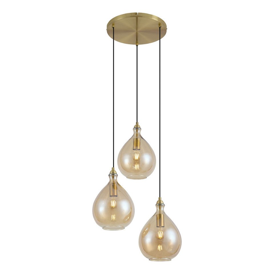 Qazqa Pendelleuchte Traditional, ohne Leuchtmittel, Warmweiß, QAZQA Hängeleuchte, e27, Gold, Metall, Modern