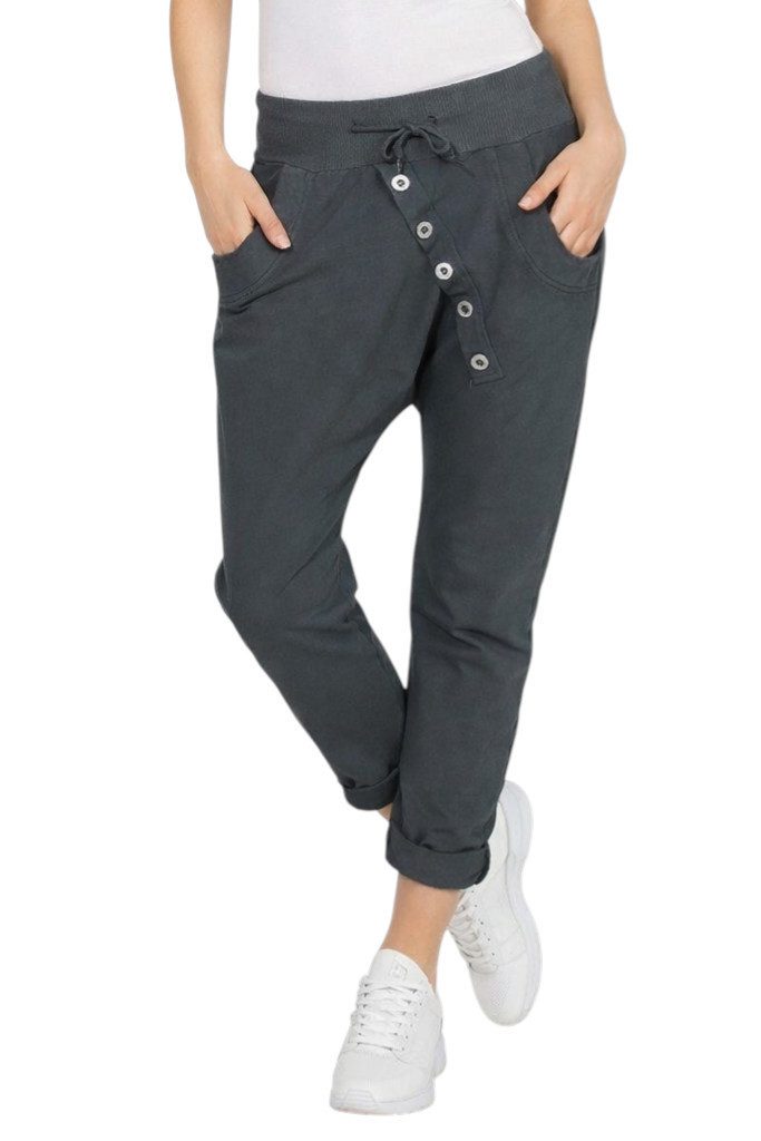 Mississhop Boyfriend-Hose Damen Baumwollhose Hose Sweatpants Jogginghose Baumwolle M.295