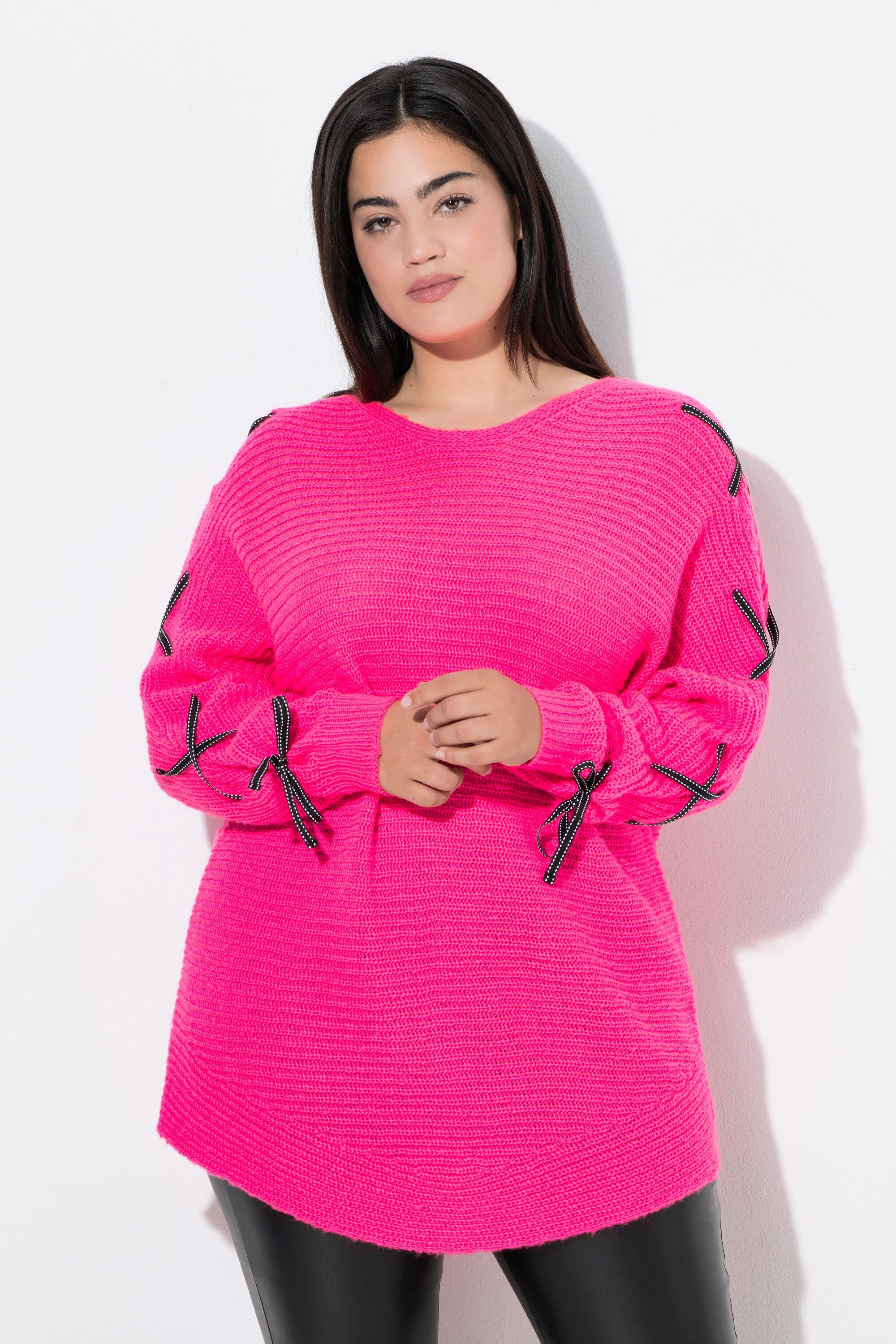 Angel of Style Strickpullover Pullover Loose Fit Fledermaus-Ärmel Zier-Schn günstig online kaufen