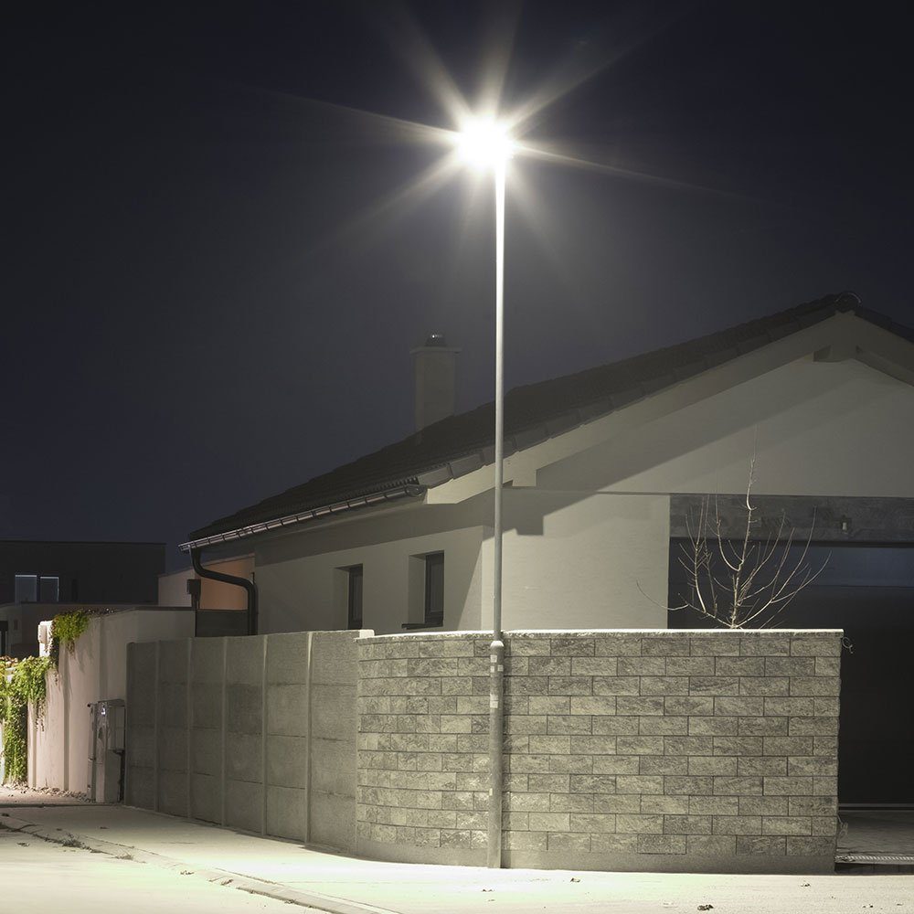 IP65 Straßenlaterne LED Außen-Stehlampe, Tageslichtweiß, Straßenbeleuchtung, verbaut, LED-Leuchtmittel Straßenlampe etc-shop LED fest