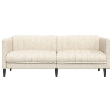 vidaXL Sofa Sofa 3-Sitzer Creme Stoff