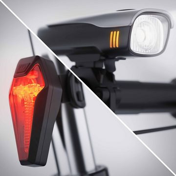 Aplic Fahrradbeleuchtung, LED Fahrradlampen-Set mit Front & Rücklicht - Fahrradbeleuchtung mit Akku / StvZO zugelassen