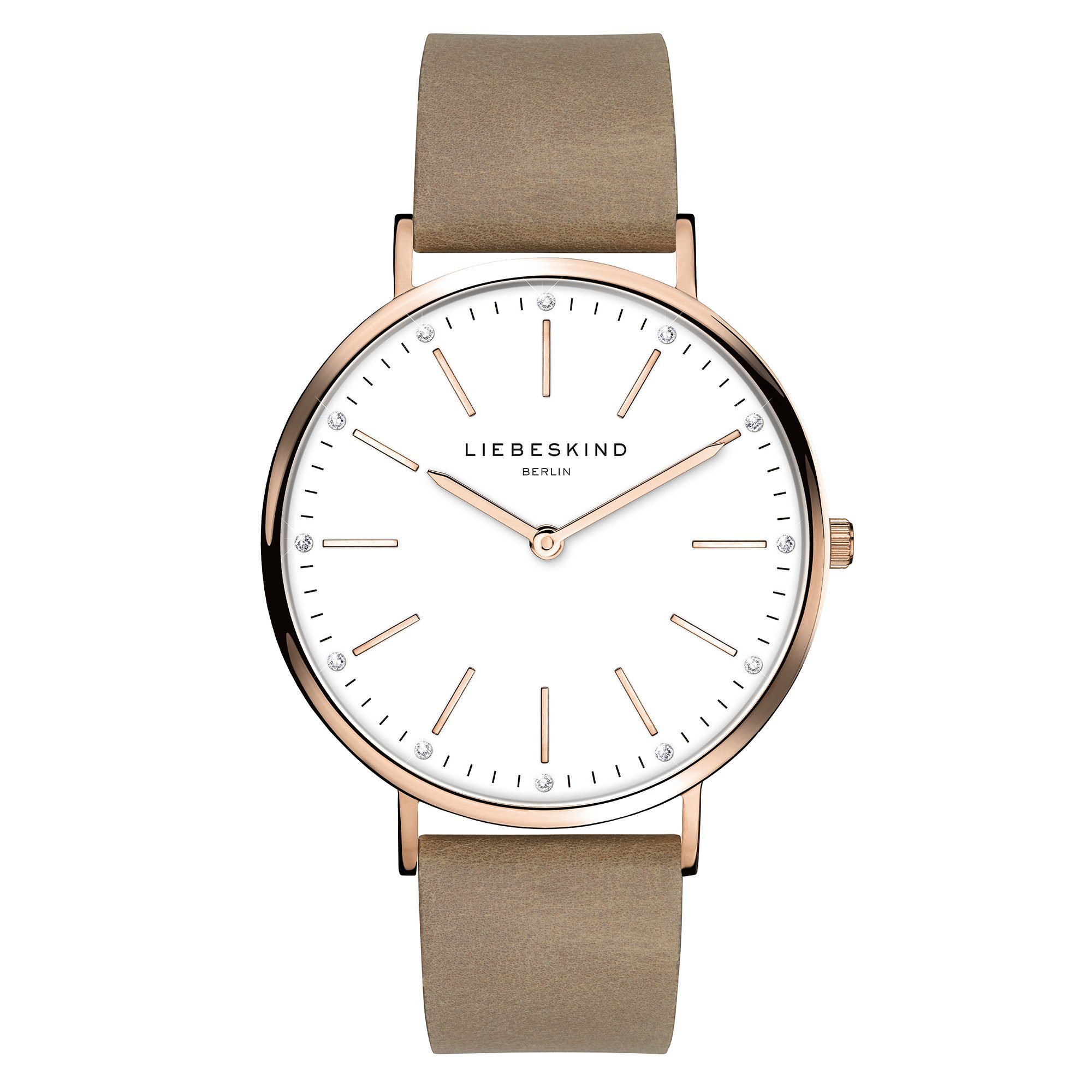 Quarzuhr Clean Glamour Echtleder