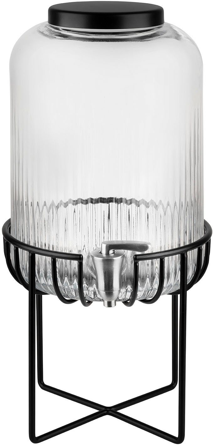 APS Getränkespender URBAN, Inklusive Deckel, Zapfhahn und Antirutschmatte, 7 Liter