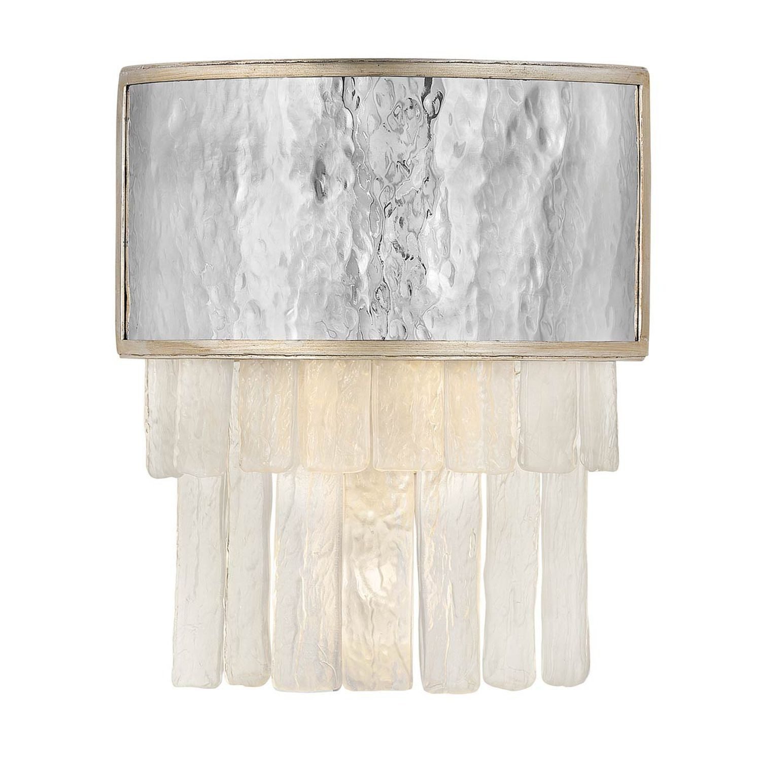 Licht-Erlebnisse Wandleuchte KARIN, ohne Leuchtmittel, 35,6 cm hoch in Creme-Gold Edelstahl E14 2-flammig Modern Kristall