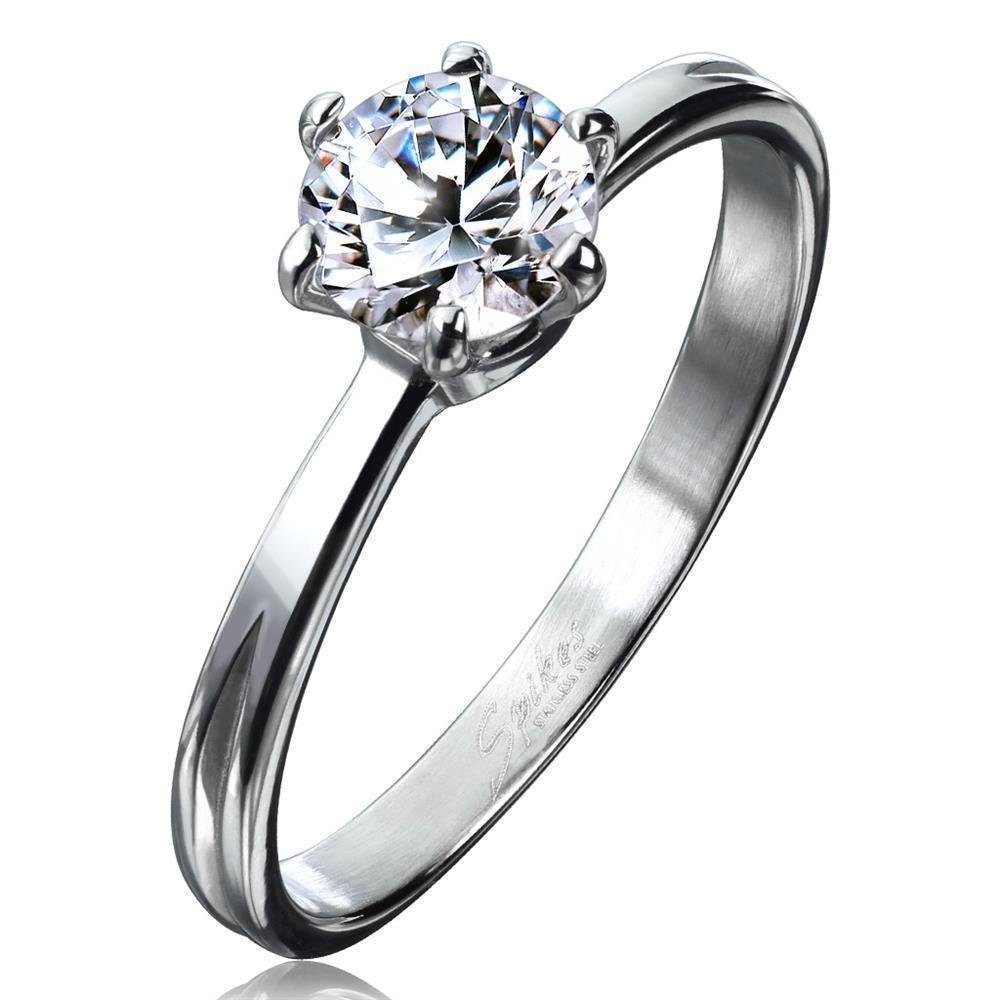 BUNGSA Fingerring Ring klassisch aus (Ring, Mädchen Edelstahl Damen 1-tlg), schmal Frauen Silber