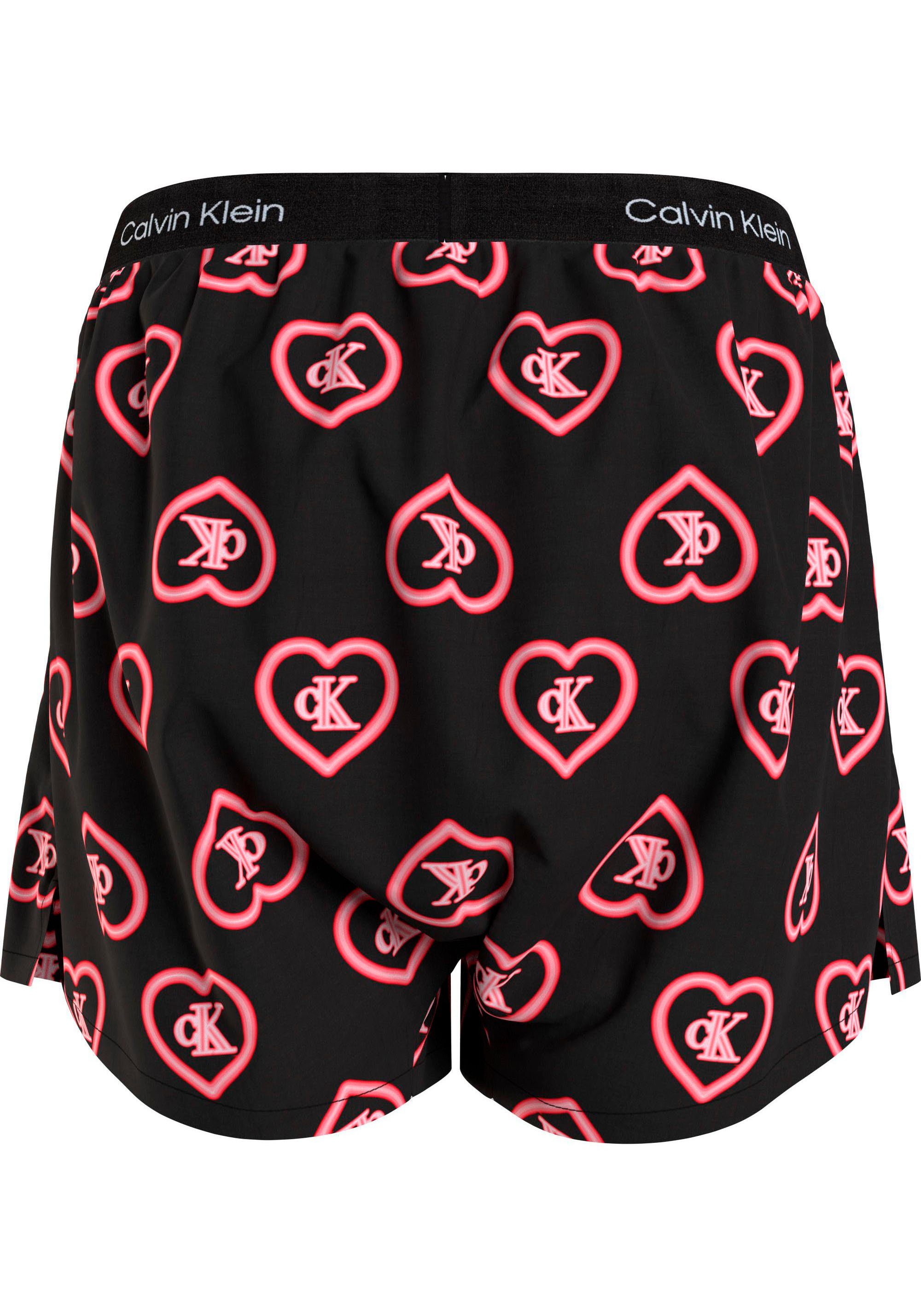 Underwear Calvin mit BOXER Print Pyjamashorts Klein TRADITIONAL