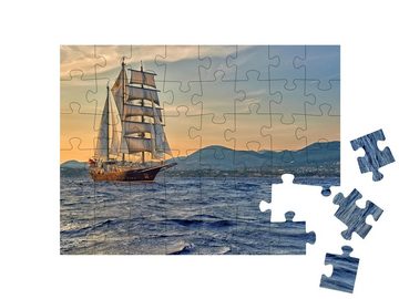 puzzleYOU Puzzle Ein Segelschiff auf seiner Reise, 48 Puzzleteile, puzzleYOU-Kollektionen Segelschiffe
