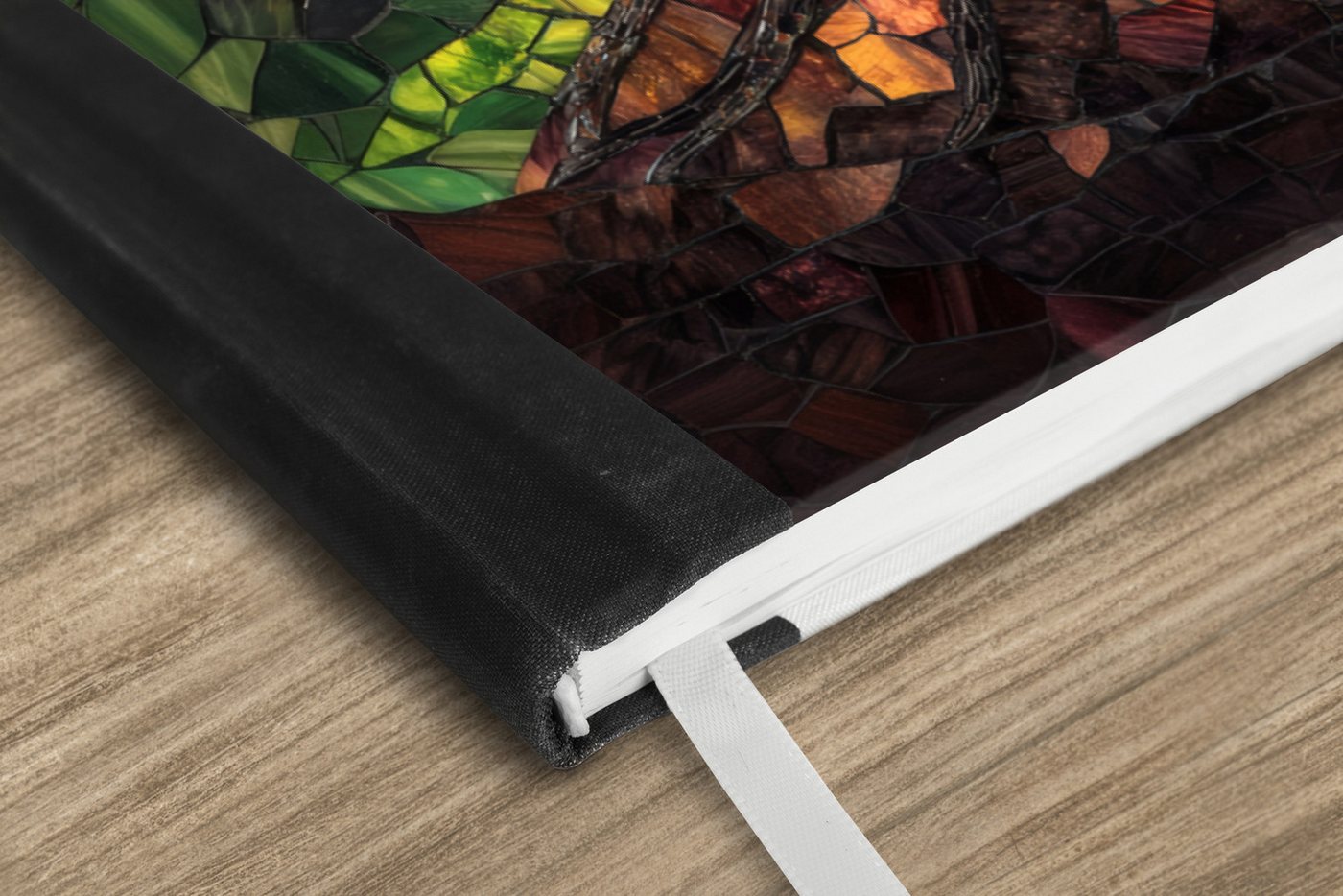 Thumbnail - MuchoWow Notizbuch Baum - Jahreszeiten - Mosaik - Berge, Notebook, Notizblock a5, Tagebuch, Journal Liniert