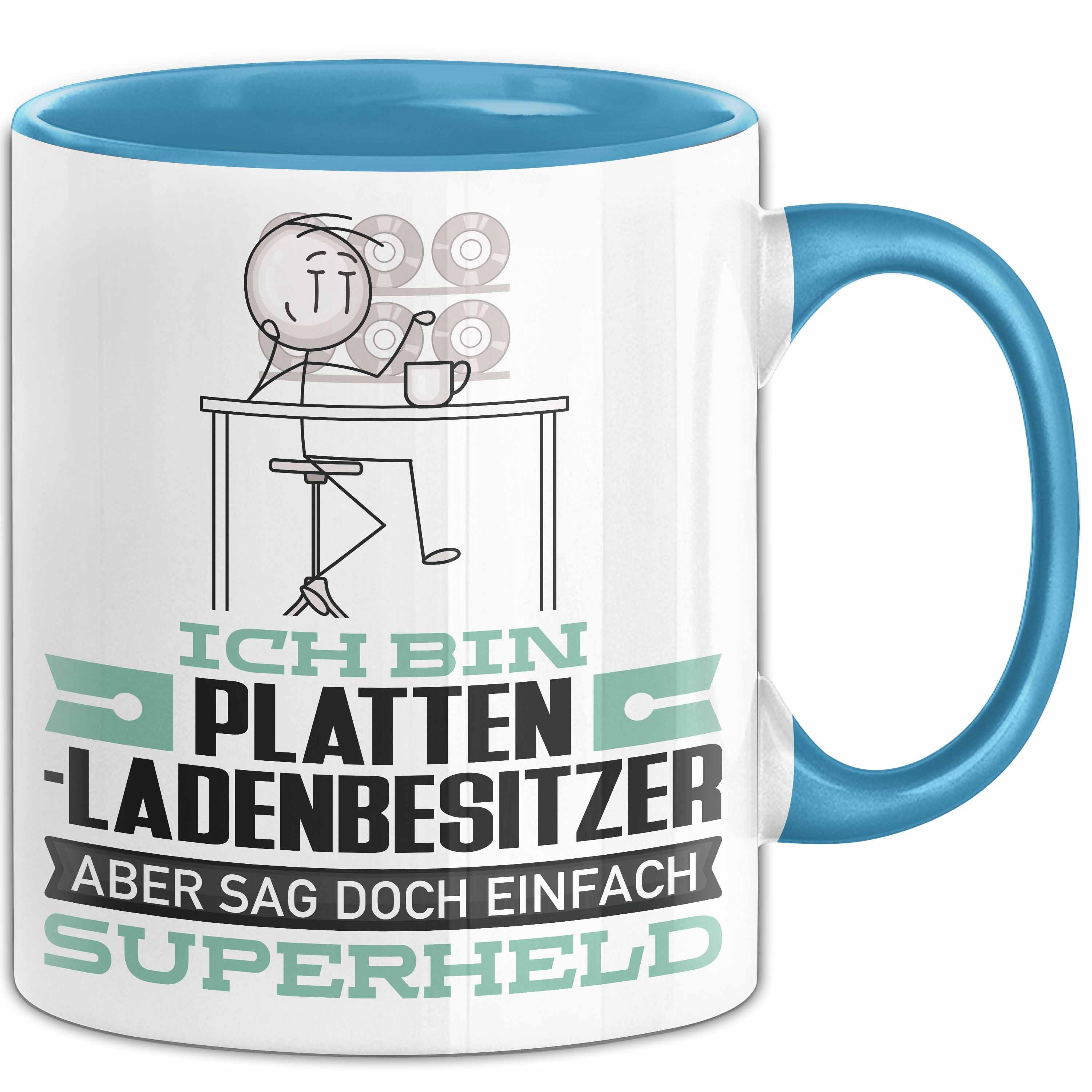 Tasse Plattenladenbesitzer Geschenk Tasse Ich Bin Plattenladenbesitzer Aber