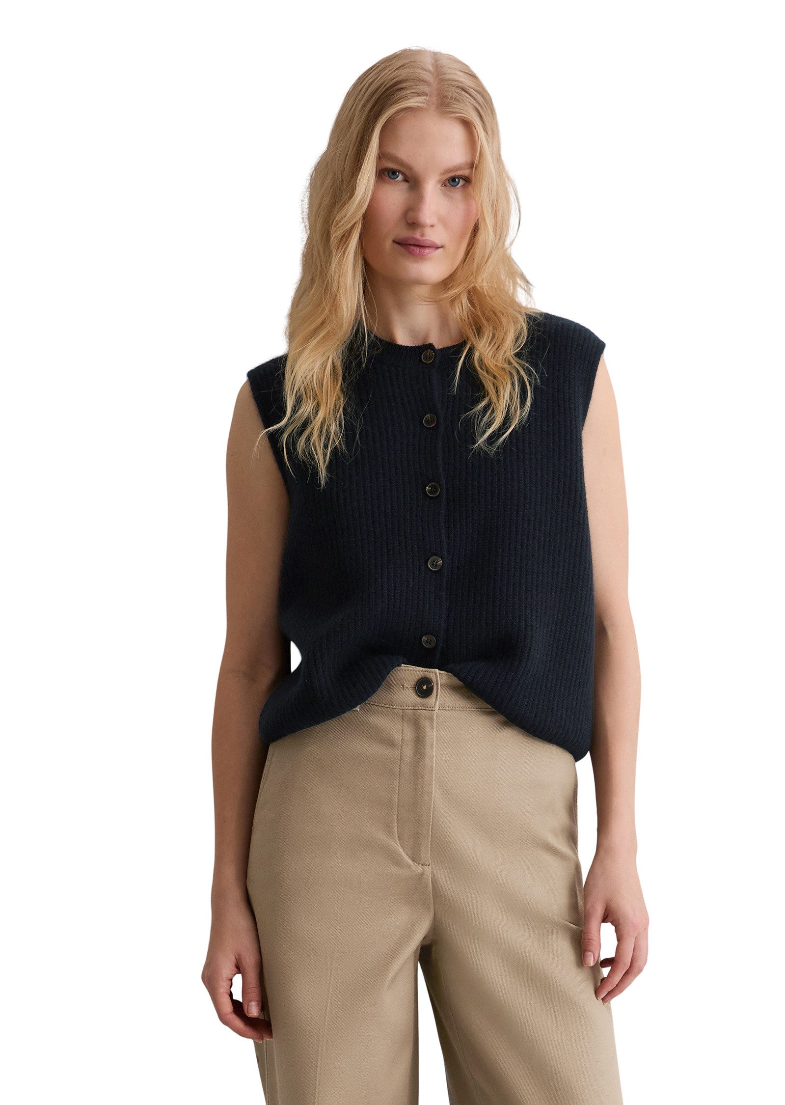 Marc O'Polo Strickweste aus weichem Merinowolle-Mix günstig online kaufen