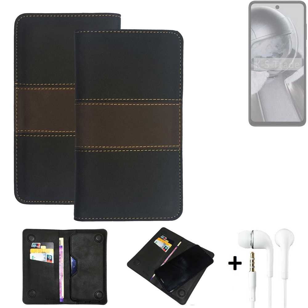 K-S-Trade Handyhülle für HMD Pulse Pro, Handyhülle + Kopfhörer Schutzhülle Walletcase Bookstyle Tasche