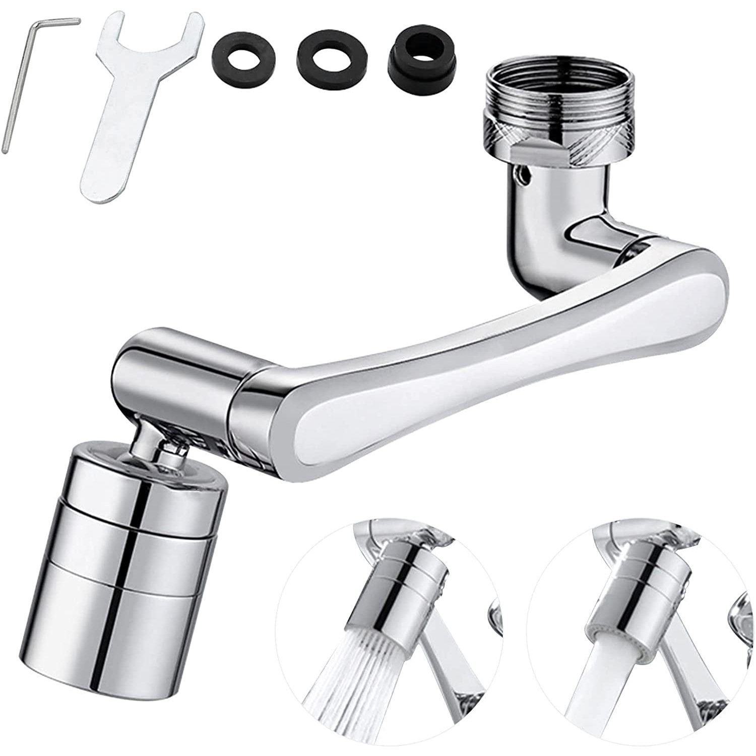 zggzerg Waschtischarmatur Wasserhahn verlängerung, 1440° drehbarer Luftspru günstig online kaufen