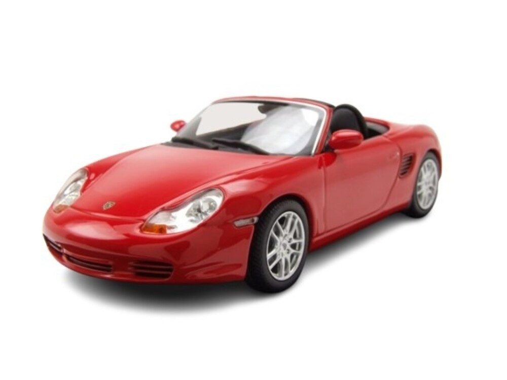 Bburago Porsche 718 Boxster Modellauto 1:24 – Metall-Sammlerstück Mit öffnenden Türen, Blau