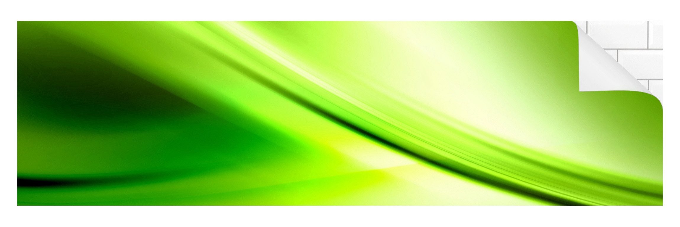 Bilderdepot24 Küchenrückwand selbstklebend grün mit Motiv Abstrakt, (1-tlg., Nischenrückwand - für Fliesenspiegel ohne Bohren - glänzend), Nischenrückwand fugenlos Wandpaneel Küche Herd