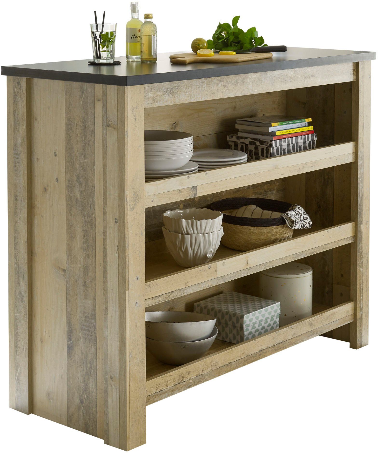 Home affaire Unterschrank Sherwood mit Handtuchhalter aus Metall, Höhe 106 cm