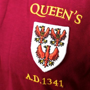 Oxford University Langarm-Poloshirt Queens Polo ML rot