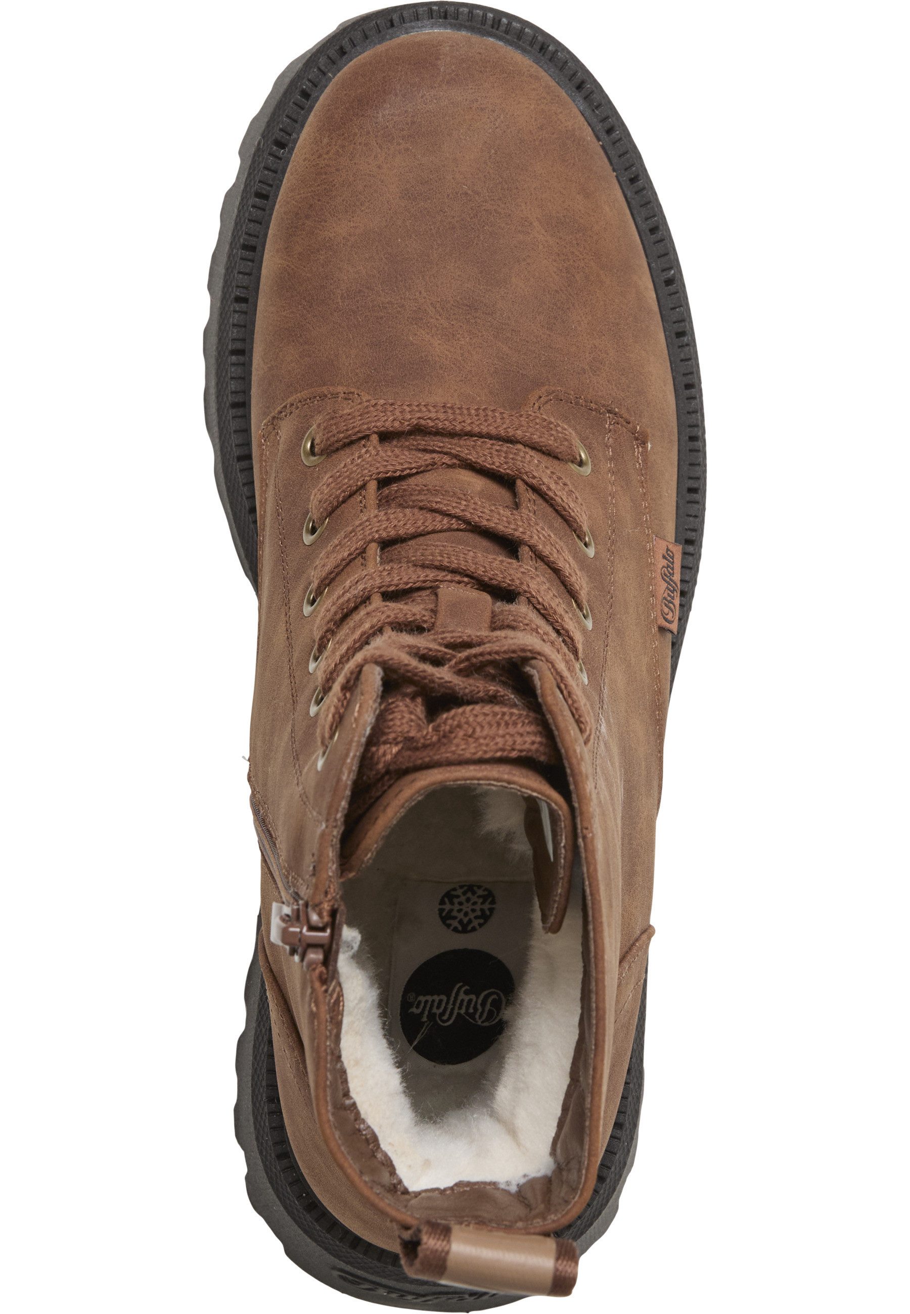 Buffalo Buffalo ASPEN LACE UP WARM - VEGAN NUBUCK Stiefel
