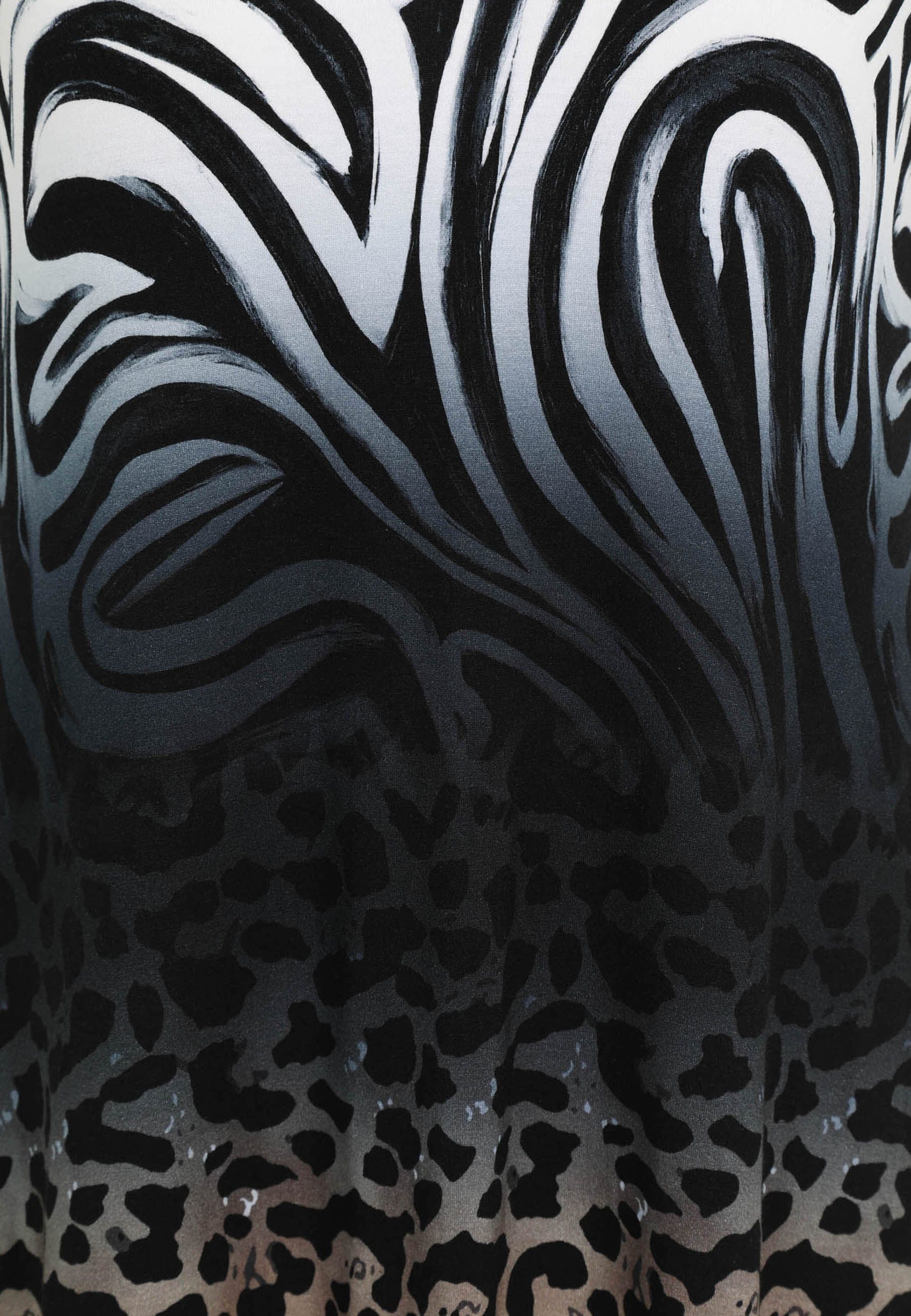 Doris Streich Longshirt (1-tlg) mit Animal-Bordüren-Print