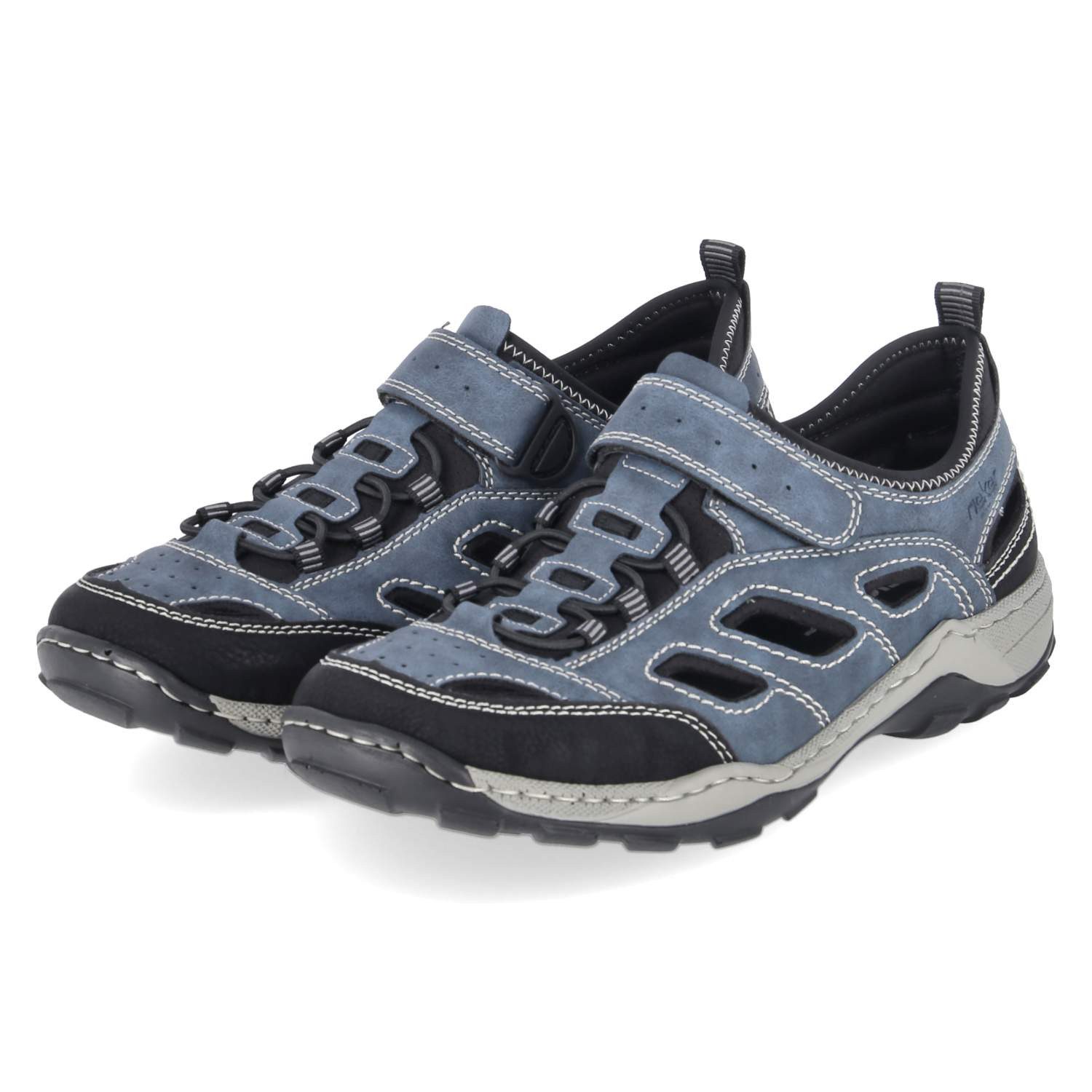 Rieker Rieker 08063-14 Herren Textil & Synthetik blue Slipper