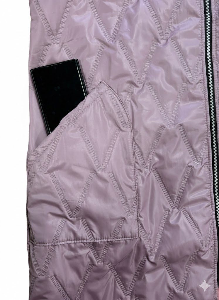 simaranda Langjacke Steppjacke lang stylischer Trenchcoat 5343 mit Kapuze
