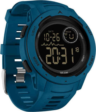 findtime Militär Herren's Digitaluhr Outdoor Sportuhr Tactical Watch (1,79 Zoll), 12/24H Wecker Alarm LED Stoppuhr Armbanduhr Kalender Countdown Datum