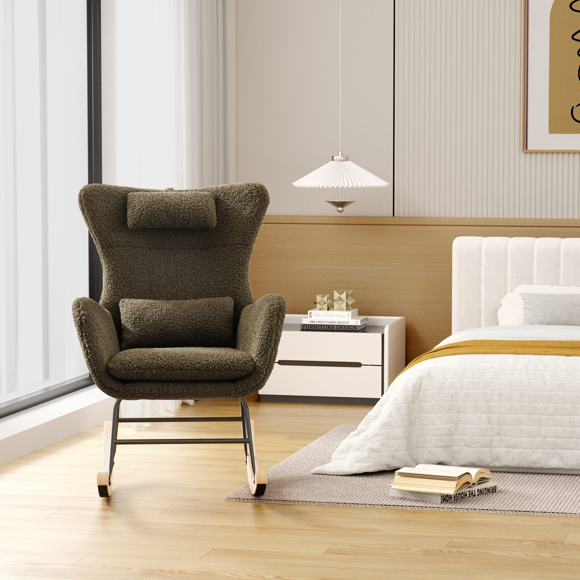 STILVORA Schaukelstuhl Schaukelsessel wohnzimmer Relaxsessel mit günstig online kaufen