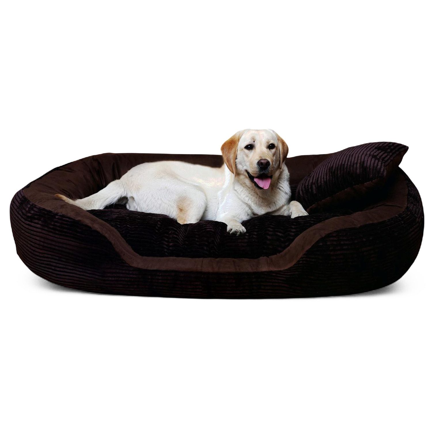 tierlando® Tierbett Hundebett PHILIP SOFT Cord Velours XL XXL XXXL Hundesofa, Kuschelweich, Abnehmbarer Bezug