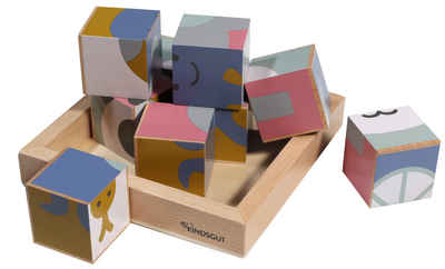 KINDSGUT Пазли із кубиків Holzwürfel-Puzzle Tiere, 9 Пазлиteile