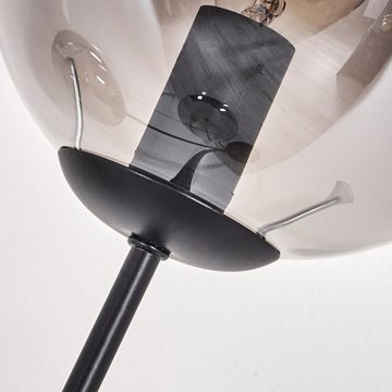 hofstein Stehlampe Stehlampe aus Metall/Glas in Schwarz/Rauchfarben, ohne Leuchtmittel, Leuchte mit Glasschirmen(15cm), 170cm, 3 x E14, ohne Leuchtmittel