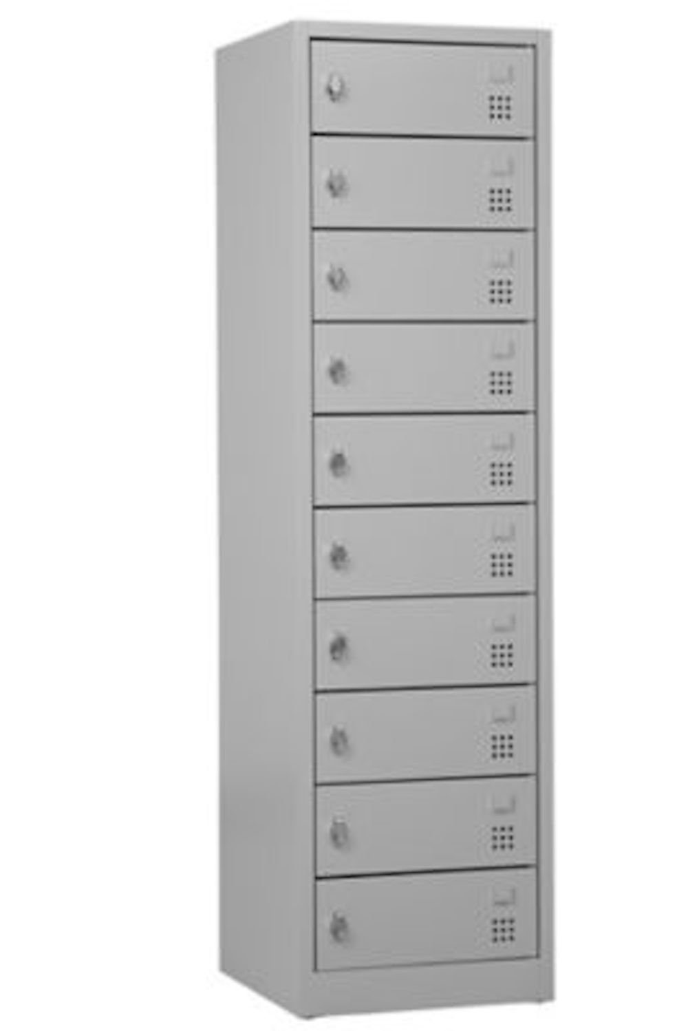 PROREGAL® Computerschrank Notebookschrank Bear, 10 Fächer, HxBxT 180x50x50cm, Grau