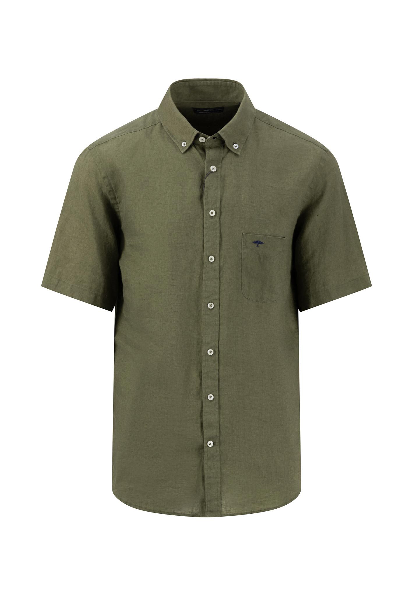 FYNCH-HATTON Kurzarmhemd Summer Linen, B.D., 1/2 dusty olive günstig online kaufen