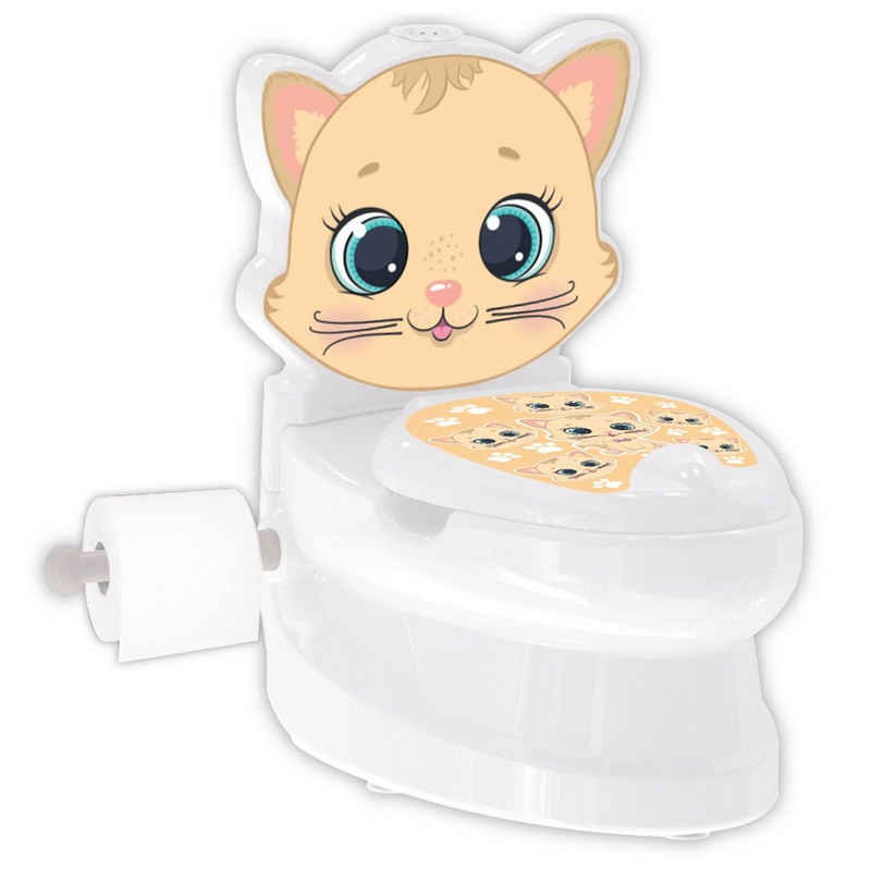 Siva Toilettentrainer WC Potty Cat KatzeToilettentrainer Kinderklo Lern Töpfchen, (Set)