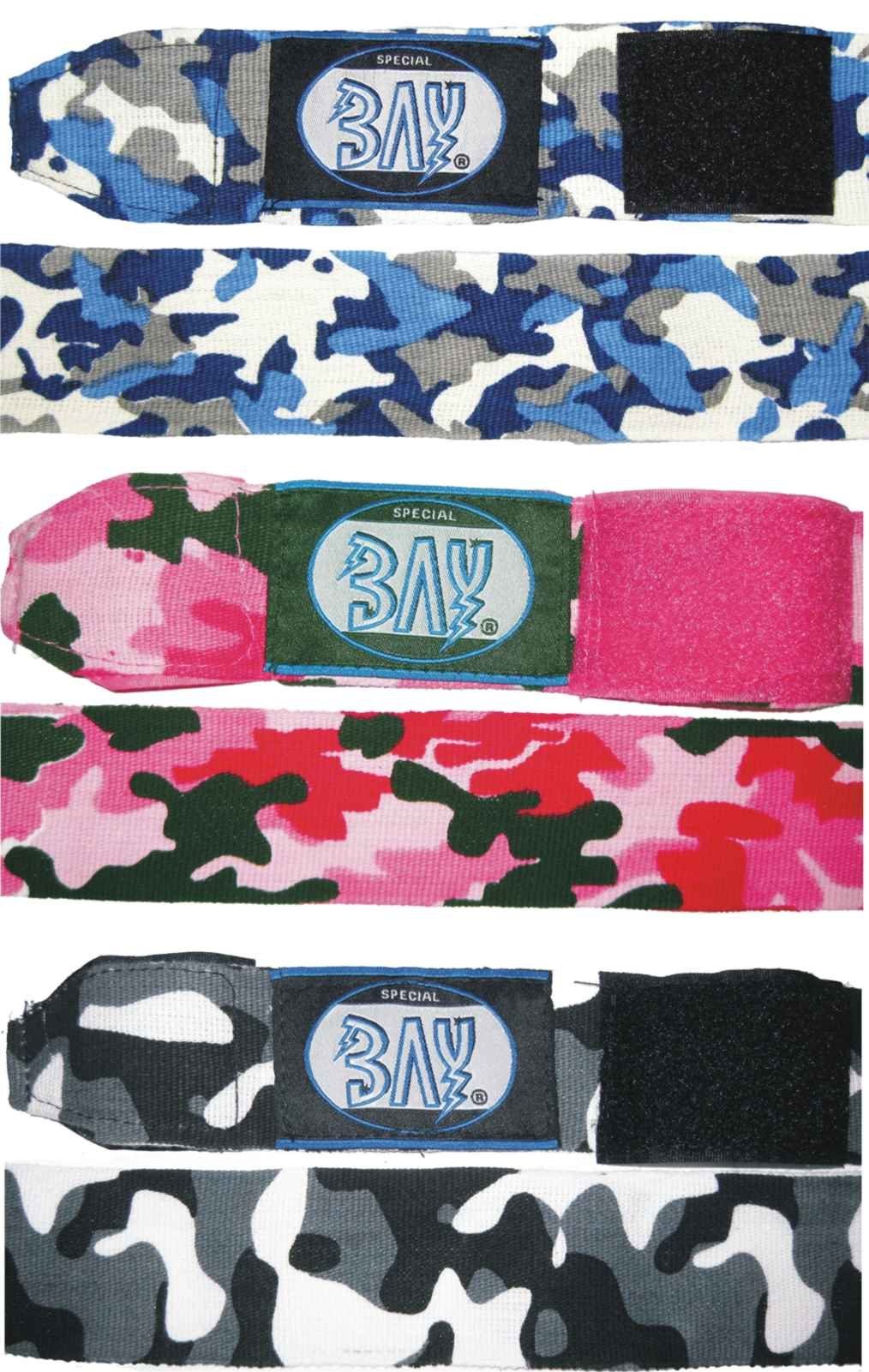 Boxbandagen blau Box-Bandagen Camouflage BAY-Sports Handbandagen Boxen