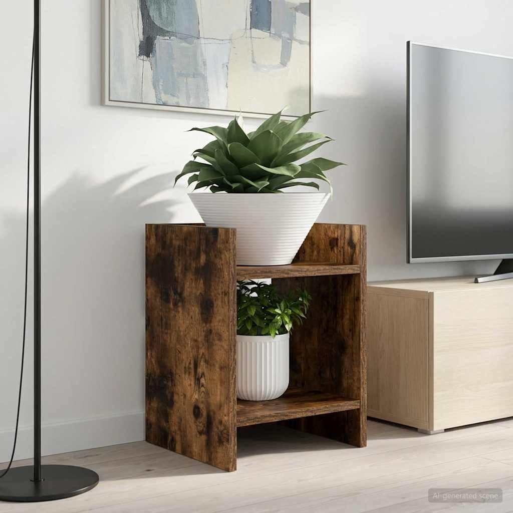 vidaXL Blumenständer Pflanzenständer Räuchereiche 30 x 30 x 40 cm Holzwerkstoff (1 St) – Bild 2 von 5