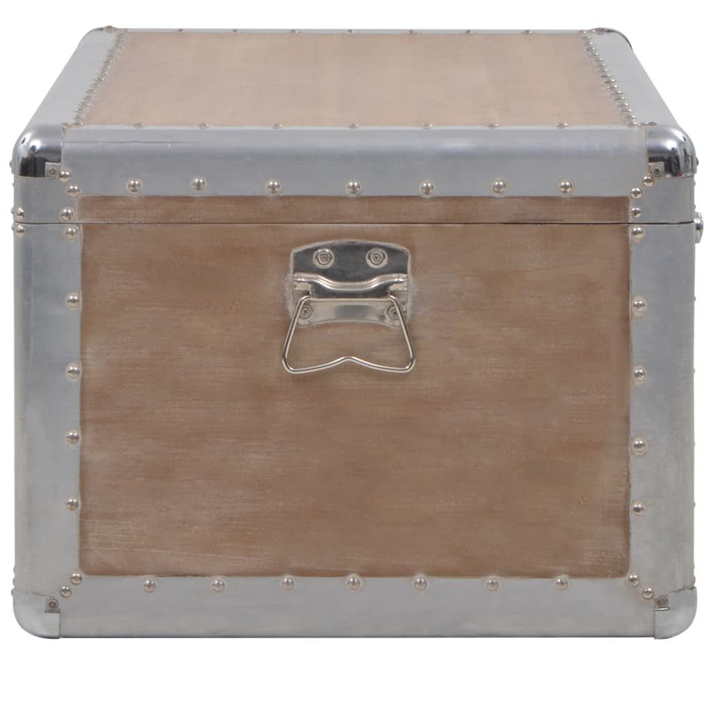 vidaXL Aufbewahrungsbox Aufbewahrungsbox Tannenholz Massiv 91x52x40 cm Braun
