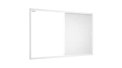 ALLboards Tafel Kombitafel, Kork weiß / magnetisch weiß, Holzrahmen weiß lackiert