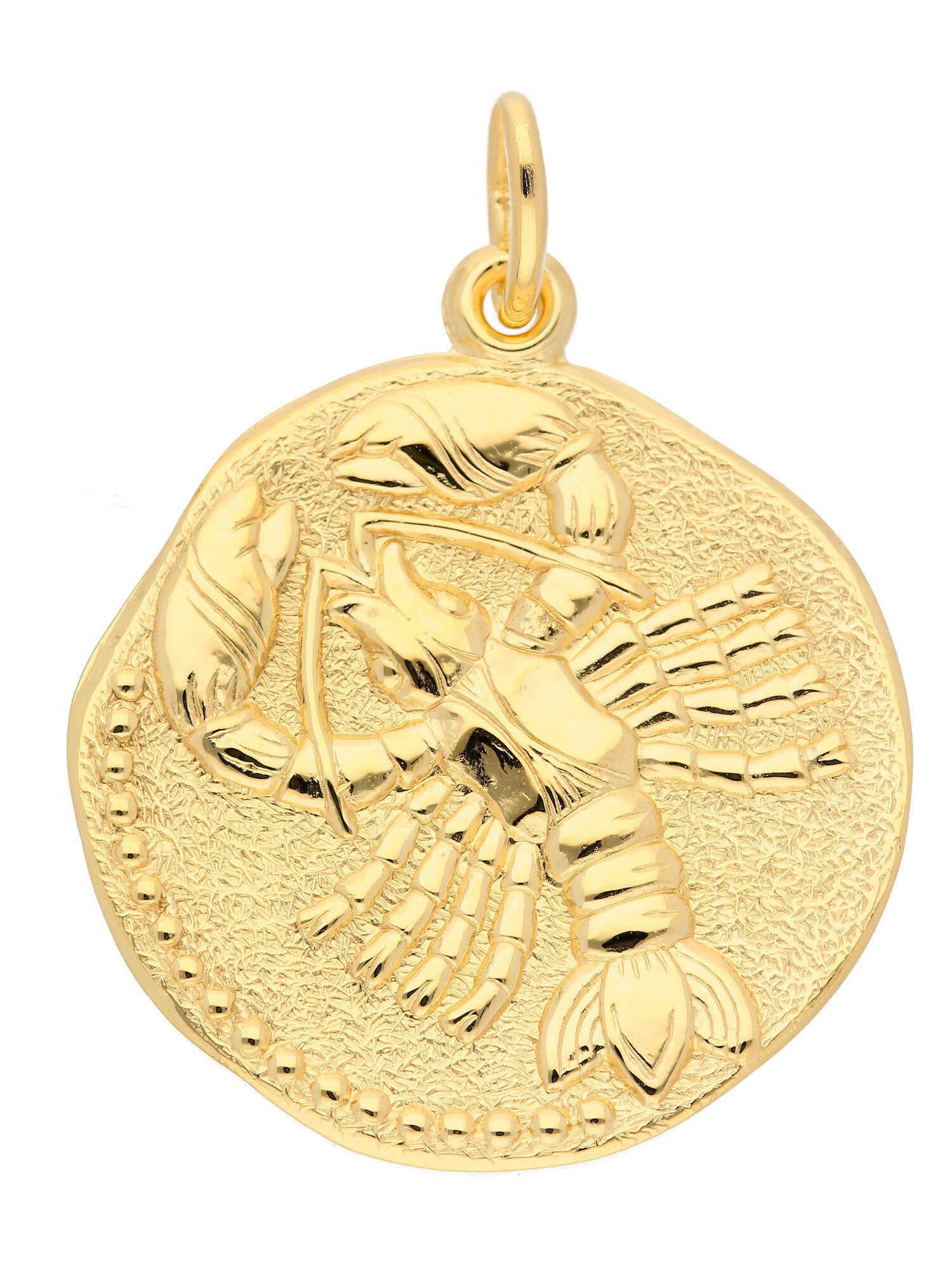 Kettenanhänger 333 Gold Sternzeichen Anhänger Krebs Ø 18,2 mm