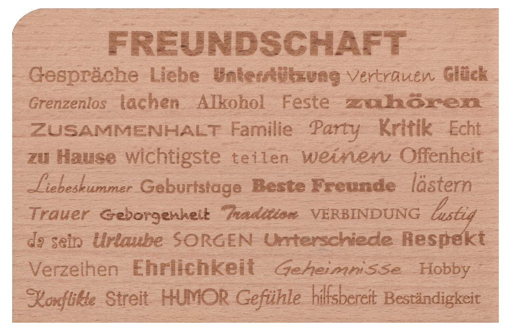 holzpost GmbH Postkarte Holzpostkarte "Freundschaft"