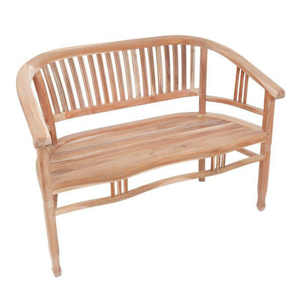 Ploß Gartenbank New Orleans, EcoTeak® 2 Sitzer Halbrund 123 cm