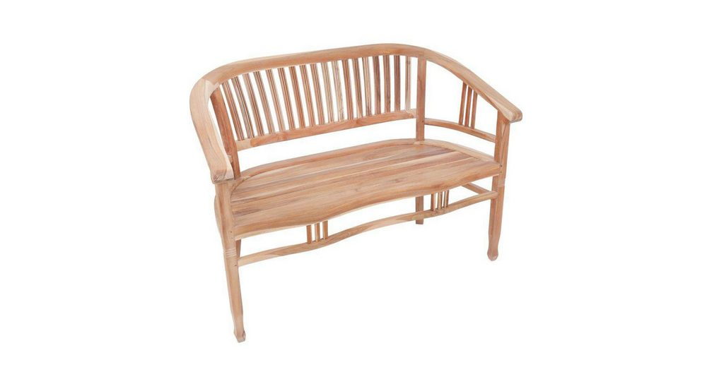 Ploß Gartenbank New Orleans, EcoTeak® 2 Sitzer Halbrund 123 cm